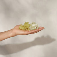 Mini Jelly Cloud Clips 8pc Set - Pearlized Cream & Butter Yellow
