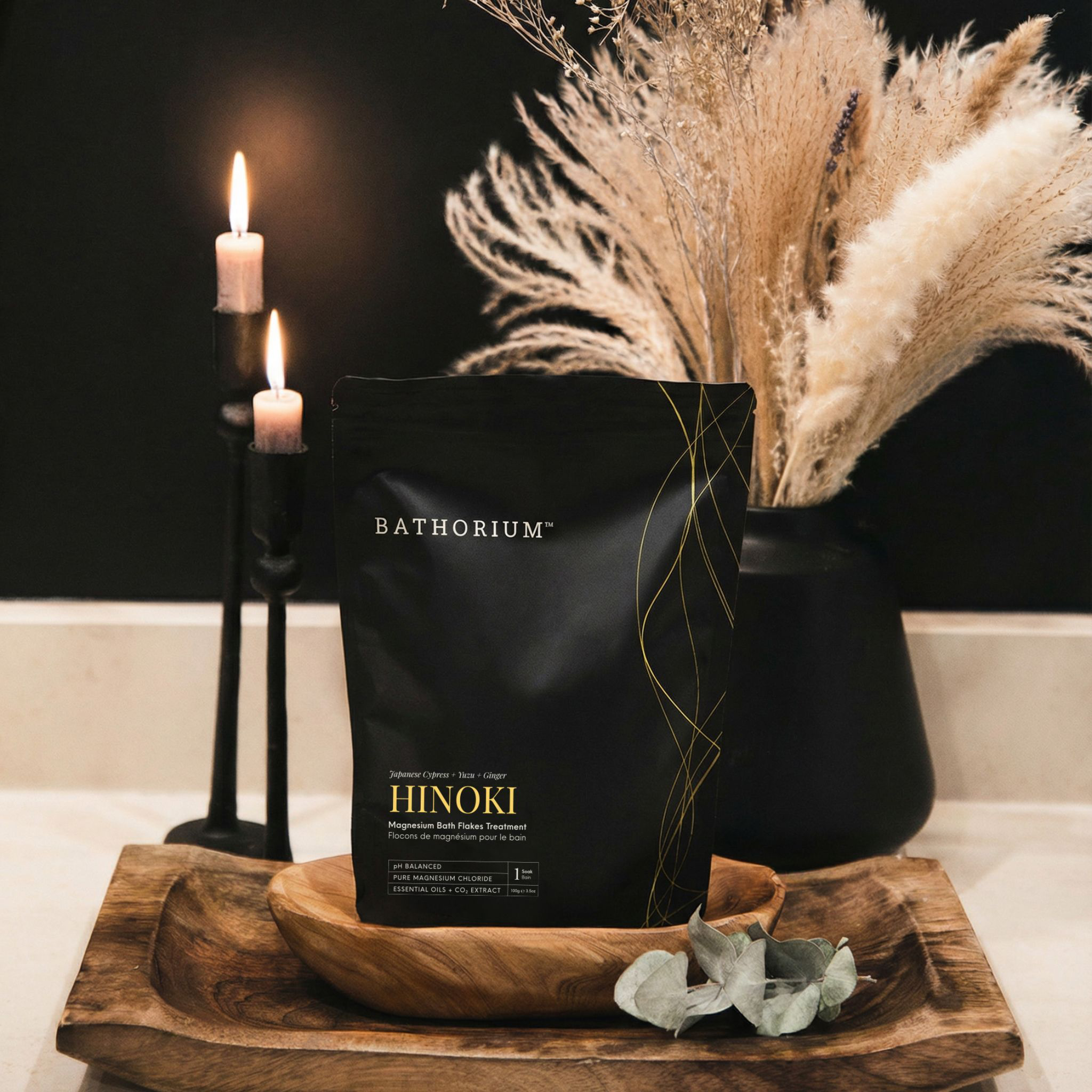 Hinoki Magnesium Bath Flakes 100g