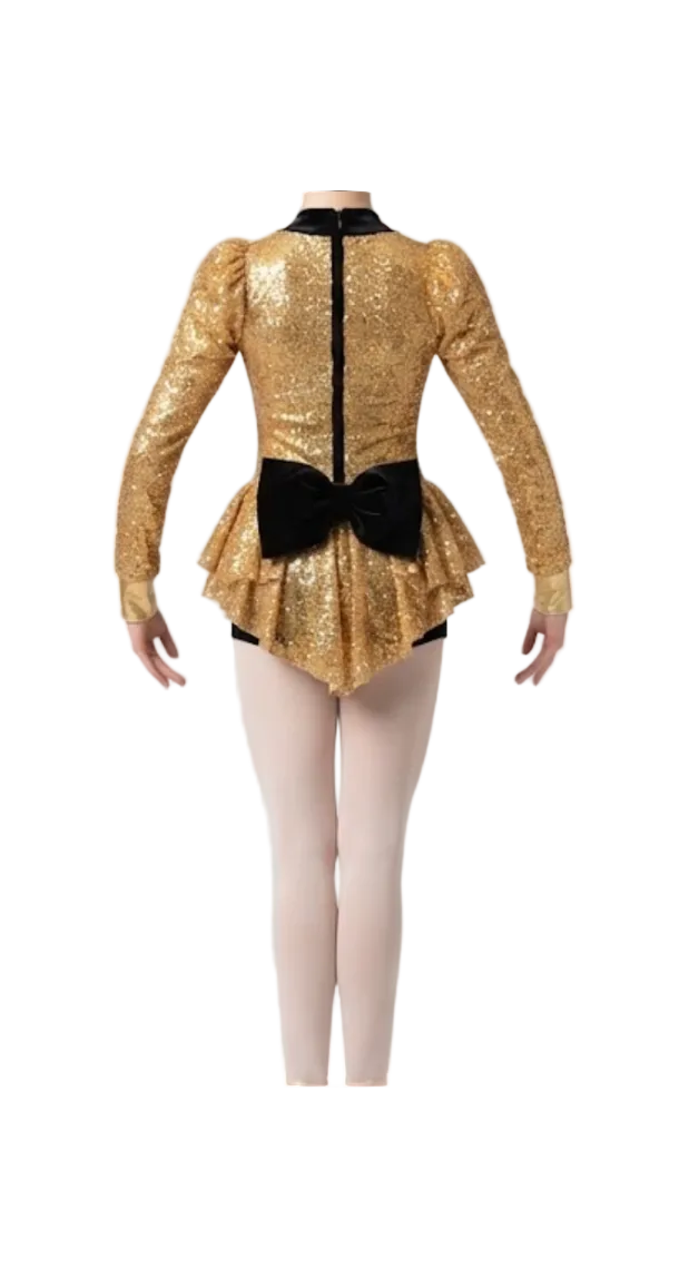 Gold and Black Jazz Unitard - A Wish Come True