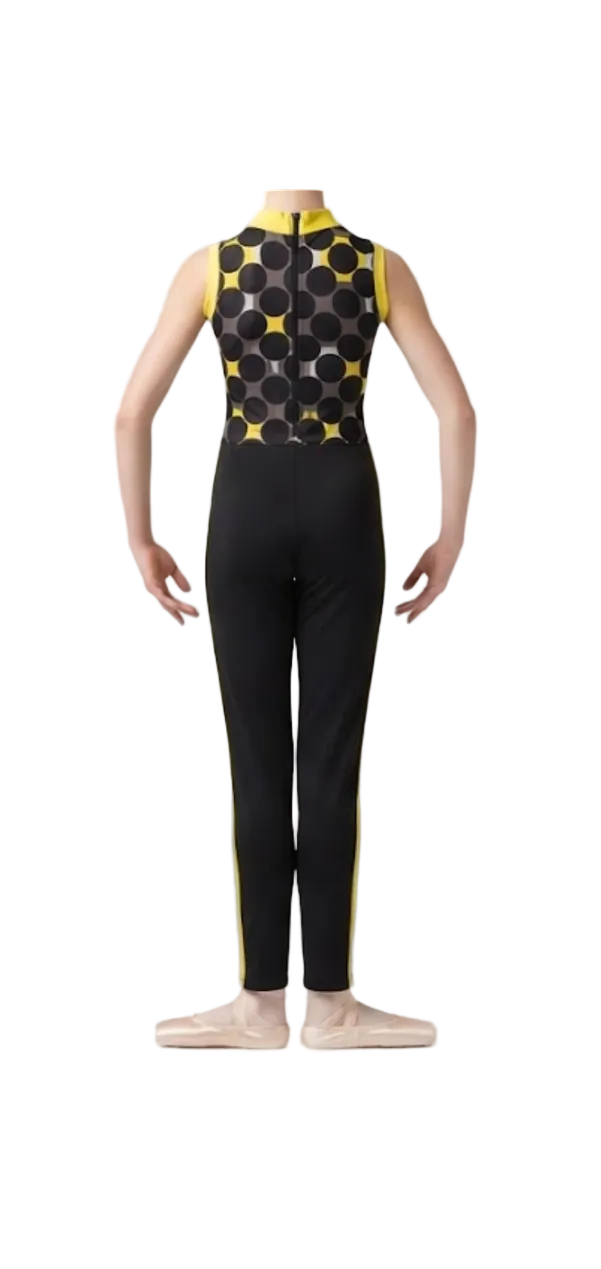 Black Pant Suit with Yellow Details - CamelDance
