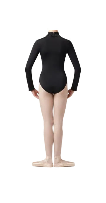 Mock Neck Long Sleeve with Rhinestones around the Neck - Weissman