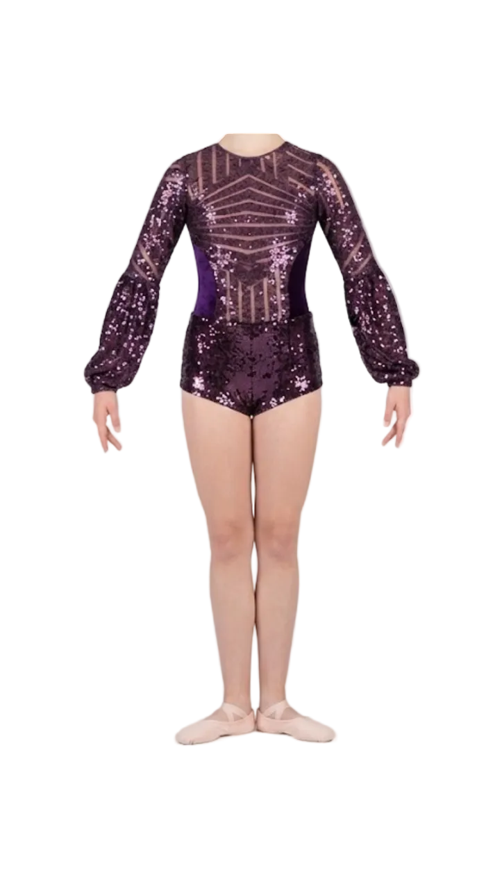 Omega Purple Sequence Leotard - Tenth House