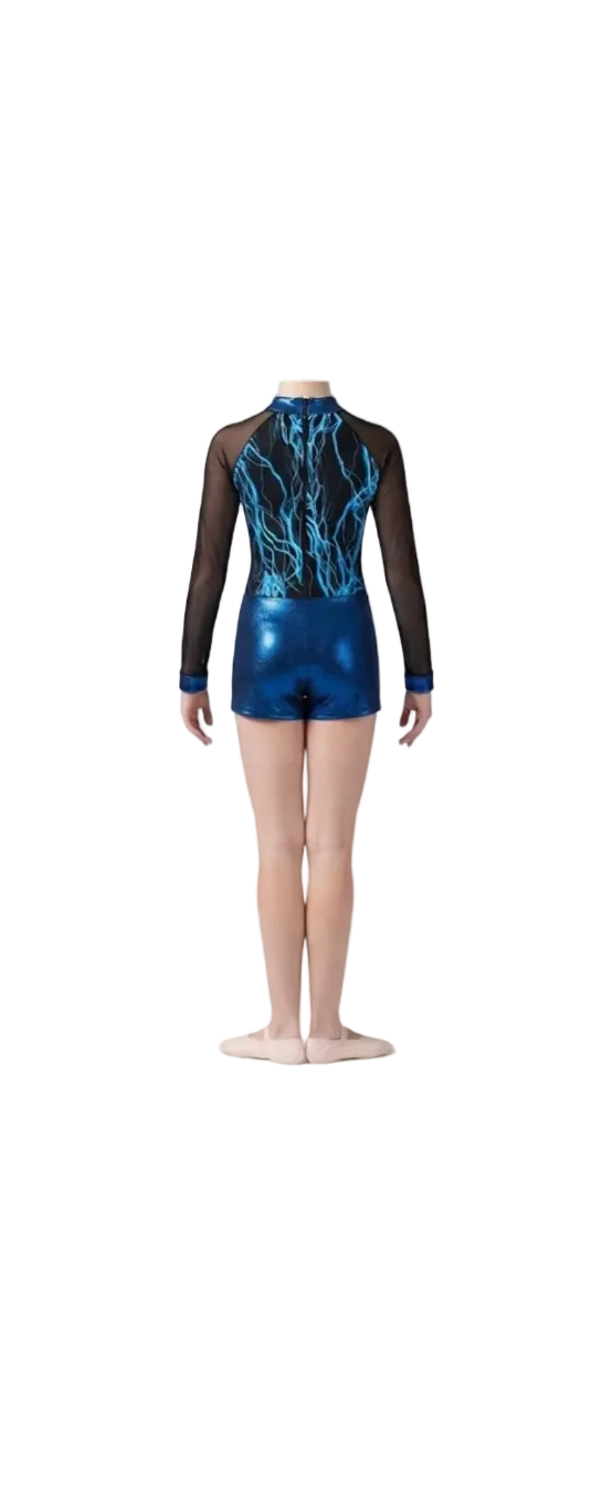 Lighting Unitard in Blue - CamelDance