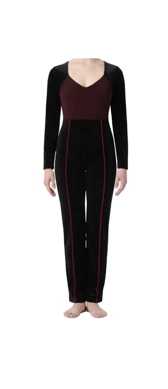 Black Velvet Pant Suit - CamelDance