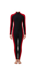 Red and Black Mock Neck Pant Suit - Weissmand