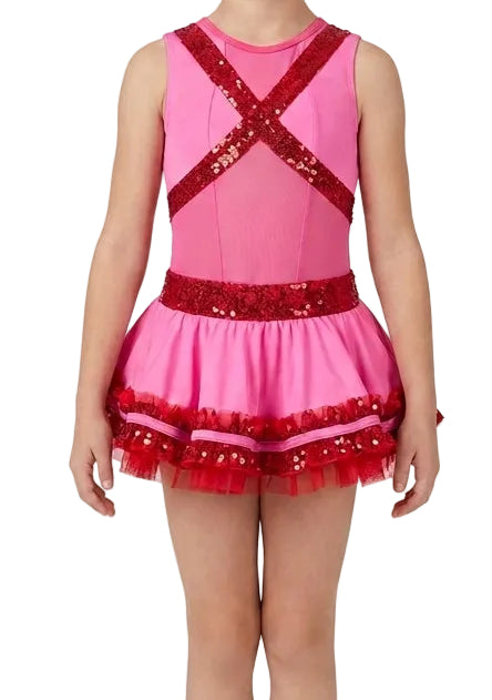 Pink and Red Dress - Stage Boutique