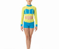 Neon Yellow/Green and Blue - Handmade
