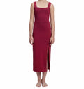 Red Dress with Open Back - Handmade