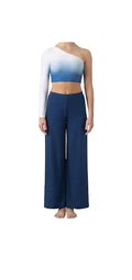 Two Piece Blue and White Pant Set - Handmade