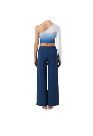 Two Piece Blue and White Pant Set - Handmade