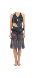 Dark Blue Tye Die Dress - Handmade