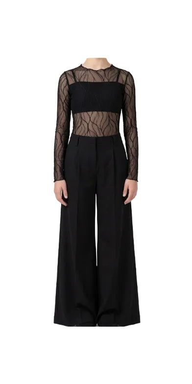 Black Mess Top and Pant - Handmade