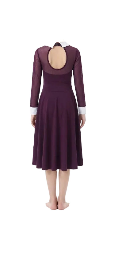 Purple Dress with White Collar - Jazzmatazz