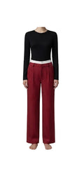 Black Long Sleeve and Pinstripe Pants