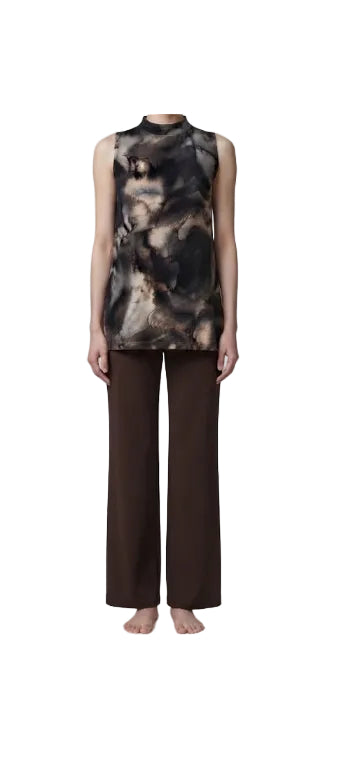 Brown Tie-Dye Top and Brown pants