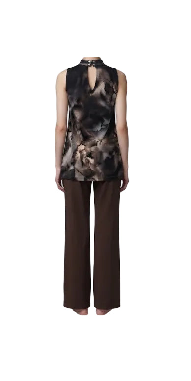 Brown Tie-Dye Top and Brown pants