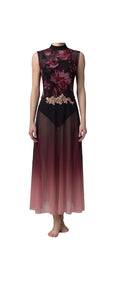 Burgundy Floral Dress - Weissman