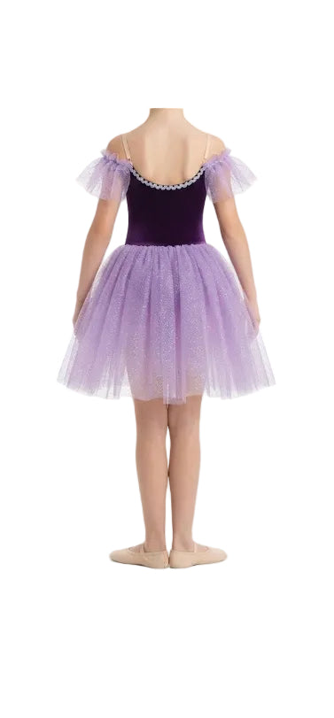 Purple and Gold Ballet Dress - Victoria Dancewear