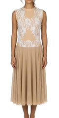 Wide Tank Beige and Lace Dress