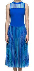 Blue Sleeveless Dress - CamelDance