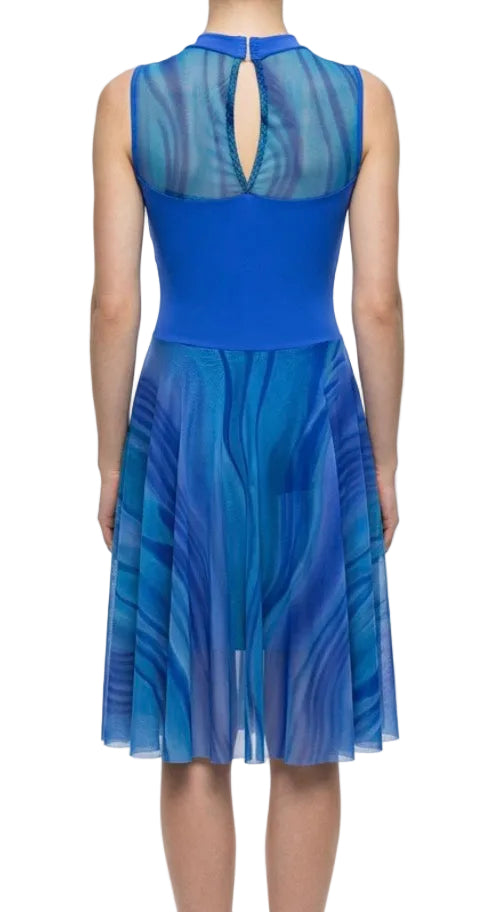 Blue Sleeveless Dress - CamelDance