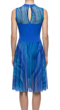 Blue Sleeveless Dress - CamelDance