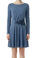 Blue Long Sleeve Dress