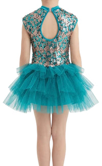 Teal and Gold Jazz dress
