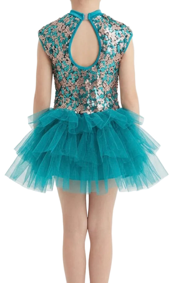Teal and Gold Jazz dress