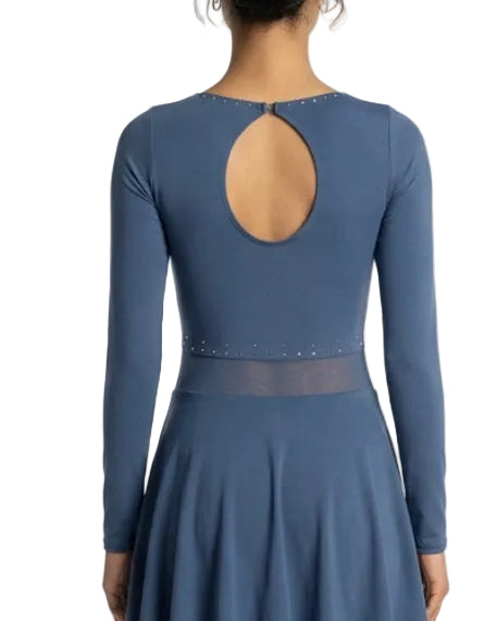 Blue Long Sleeve Dress