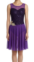 Purple Dress with Gold Accent