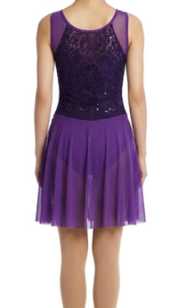 Purple Dress with Gold Accent