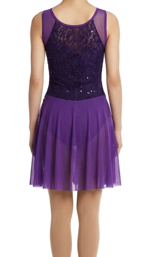 Purple Dress with Gold Accent