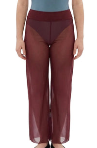 Burgundy Mesh Pants