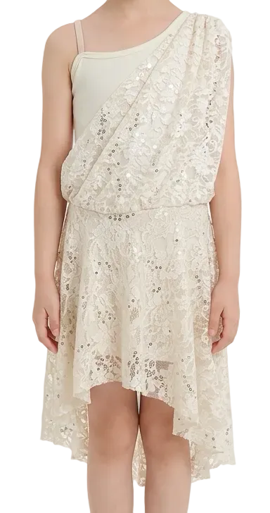 Cream Lyrical Dress - Camel Dance