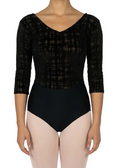 Black 3/4 Sleeve Leotard