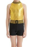 Yellow and Black Unitard