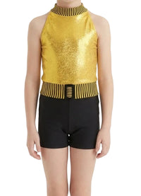 Yellow and Black Unitard