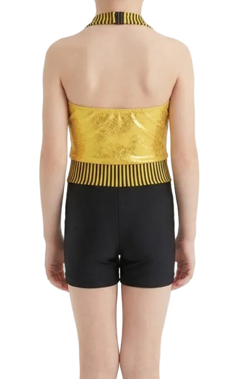 Yellow and Black Unitard