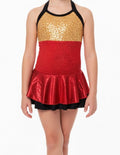 Gold and Red Dress