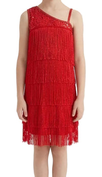 Red Fringe Dress