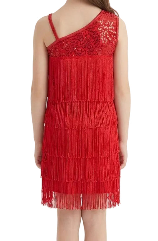 Red Fringe Dress