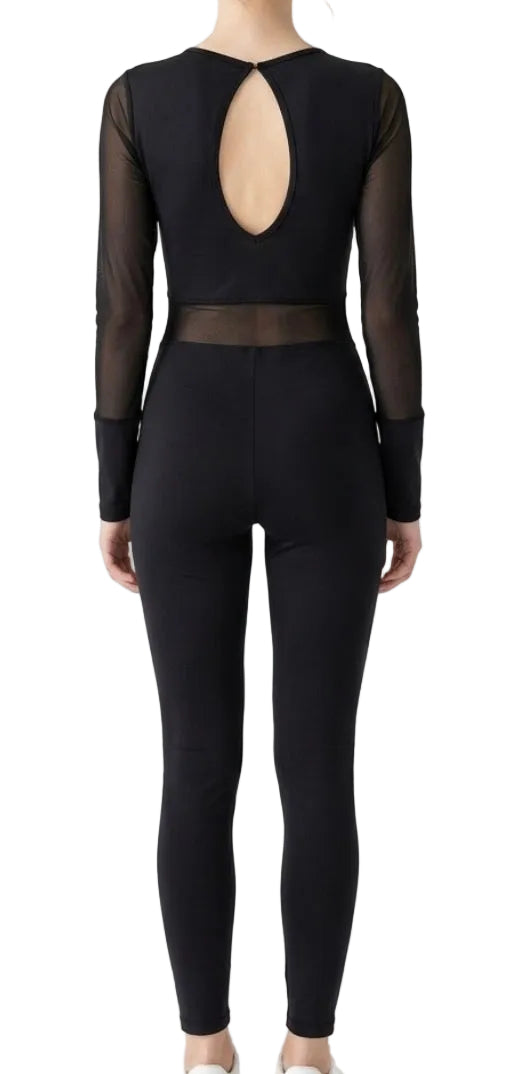 Black and Mesh Bodysuit