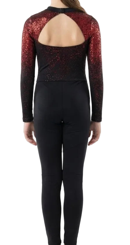 Black and Red Bodysuit
