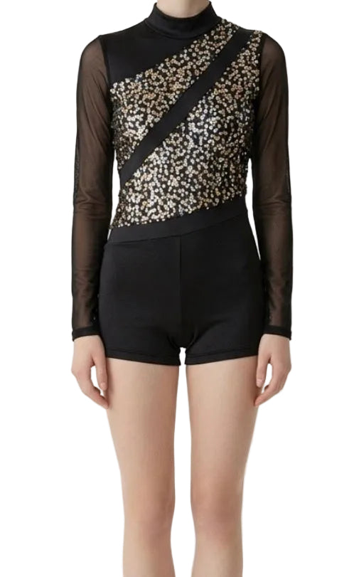 Gold and Silver Sequence Unitard