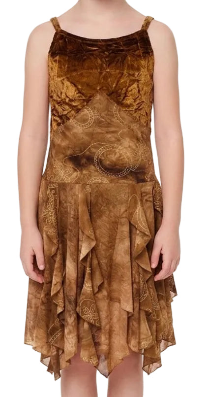 Brown Tie Dye Dress