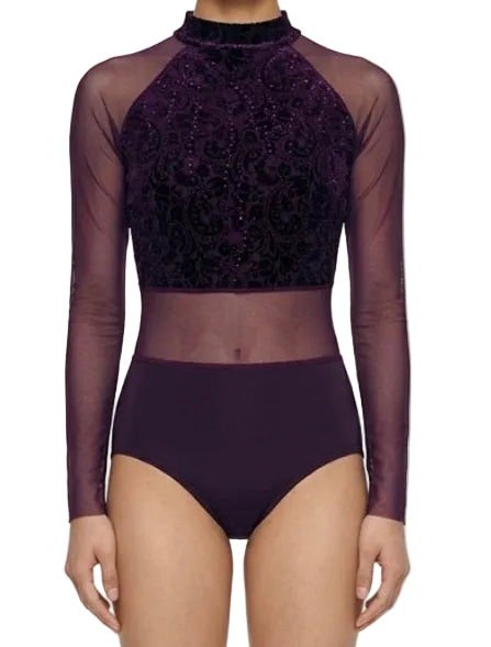 Purple Mesh Leotard