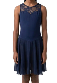 Navy Blue and Lace Dress