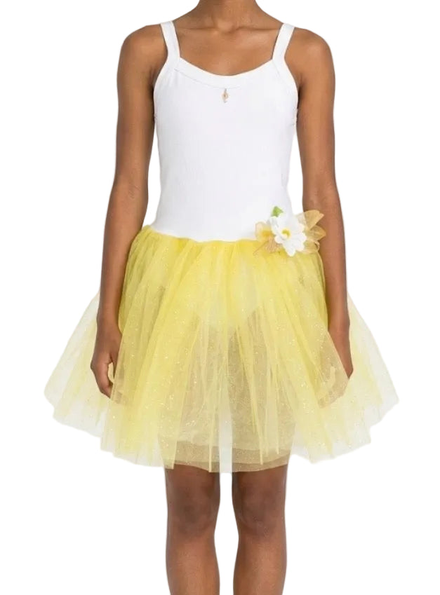 White and Yellow Ballet Dress
