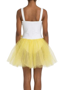 White and Yellow Ballet Dress